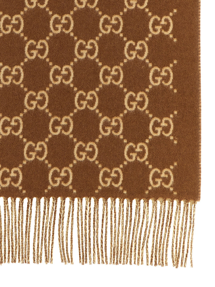 Gucci Gg Cashmere Scarf Scarves and Foulards - Brown | 89c260f4ad2b72e92ccbd8c2983df4bcb59e3f80