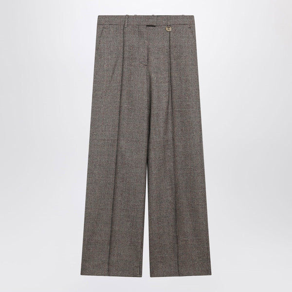 Prince Of Wales Wool-Blend Trousers