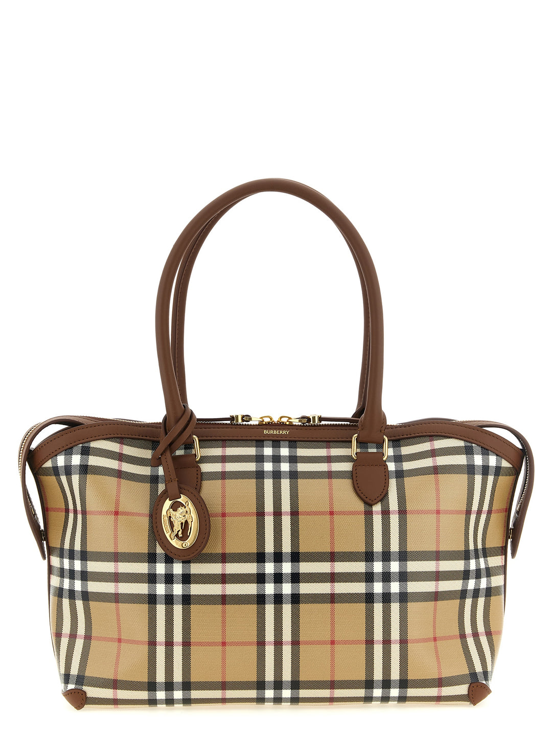 Burberry Small Check Shopping Bag Tote Bag - Beige | 6b7f61a7eeb5ca10ed4a39948c99269ae37b5fac