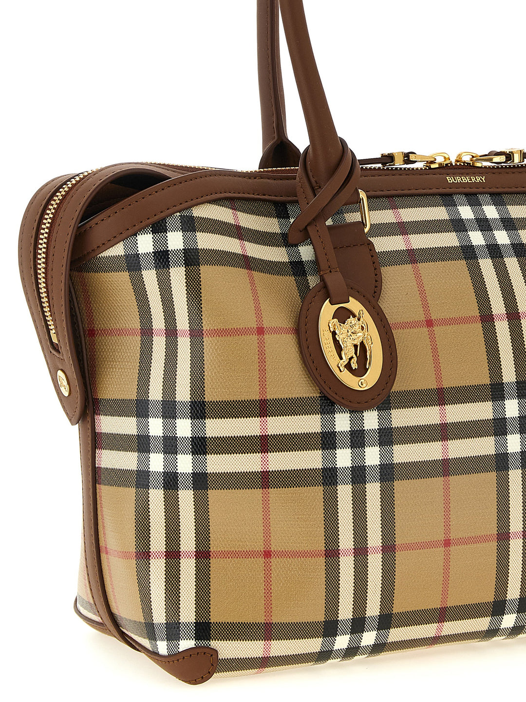 Burberry Small Check Shopping Bag Tote Bag - Beige | 12bda4ac4f74defe95e771e18187b1ea8b50dbda