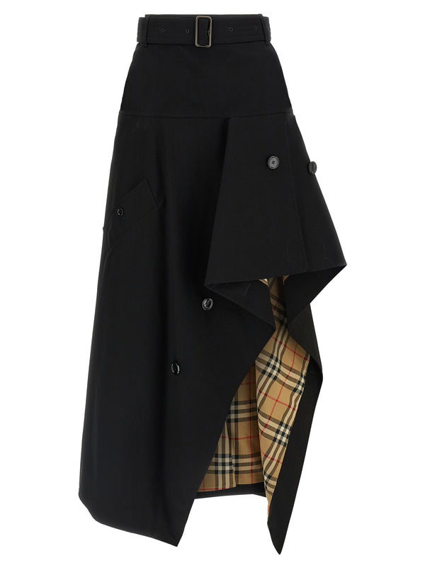 Trench Skirt Skirts Black