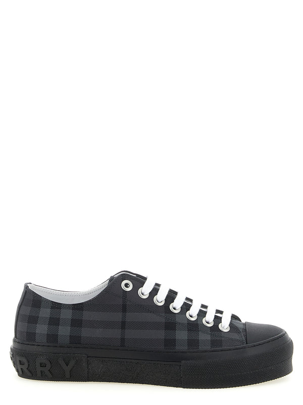 Check Print Sneakers Gray