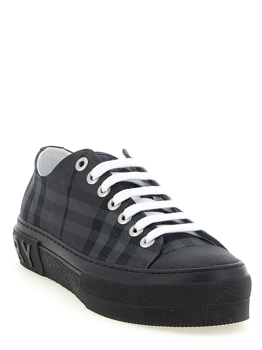 Burberry Check Print Sneakers - Gray | 0010a7edac95045650cfe7f748bd3494409990ea