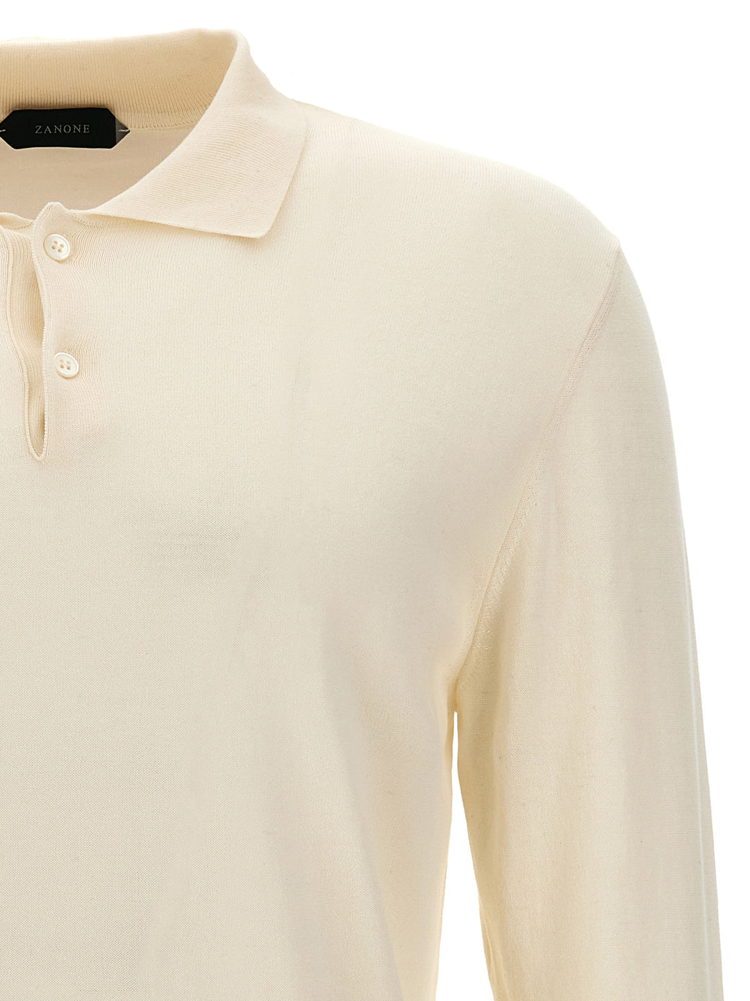 Cotton Silk  Shirt Polo White