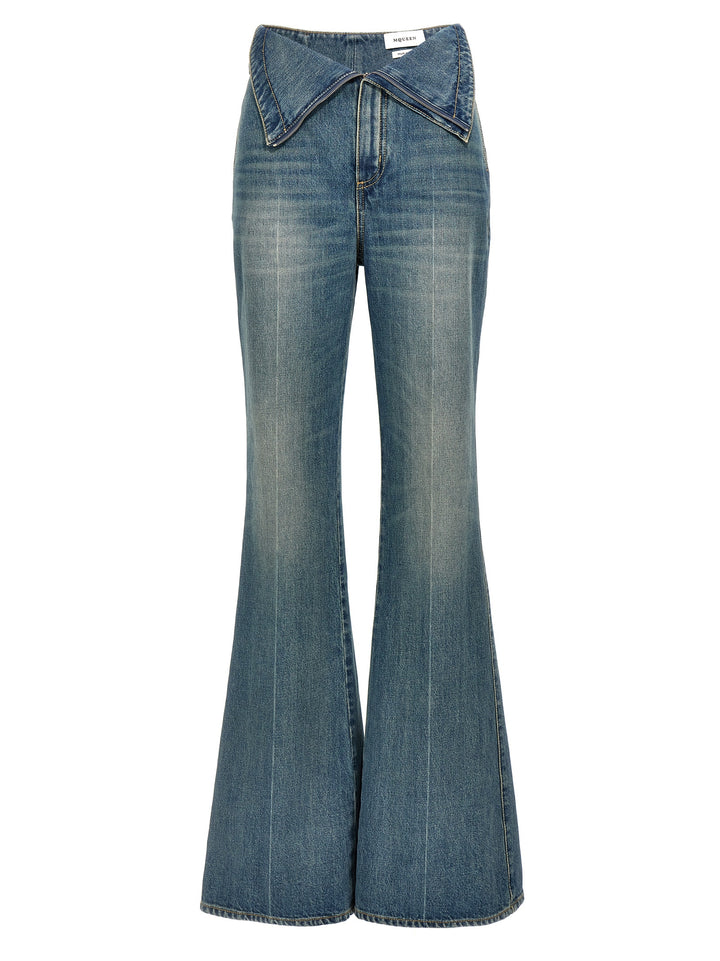 Mcqueen Denim Pants Jeans - Blue | 0bc308657a99645414100caab772ca66c09b0717