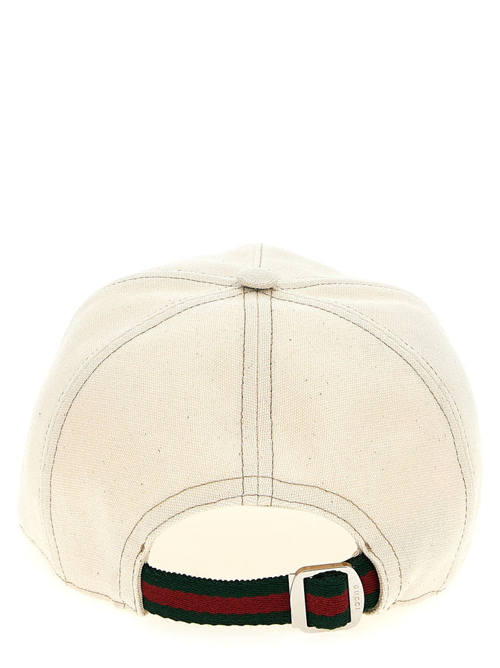Gucci Gucci Coat Of Arms Cap Hats - White | f52355dabe9947dd0fa8f21ee076d799f02e3e24