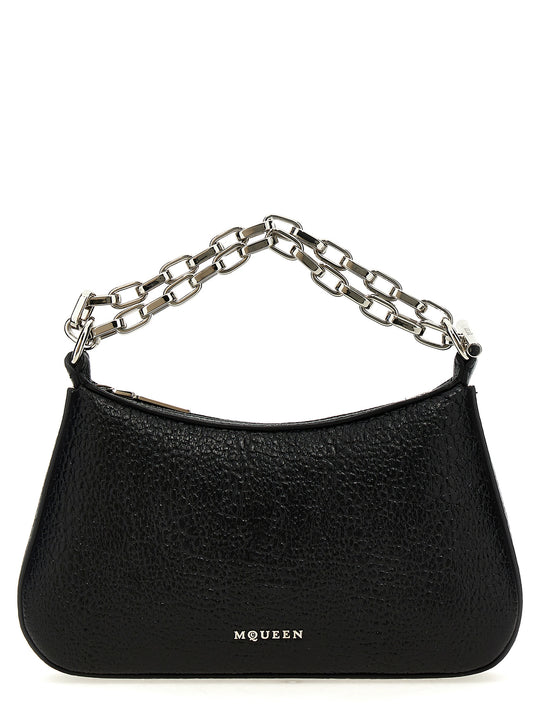 Mcqueen T-Bar Mini Hand Bags Black