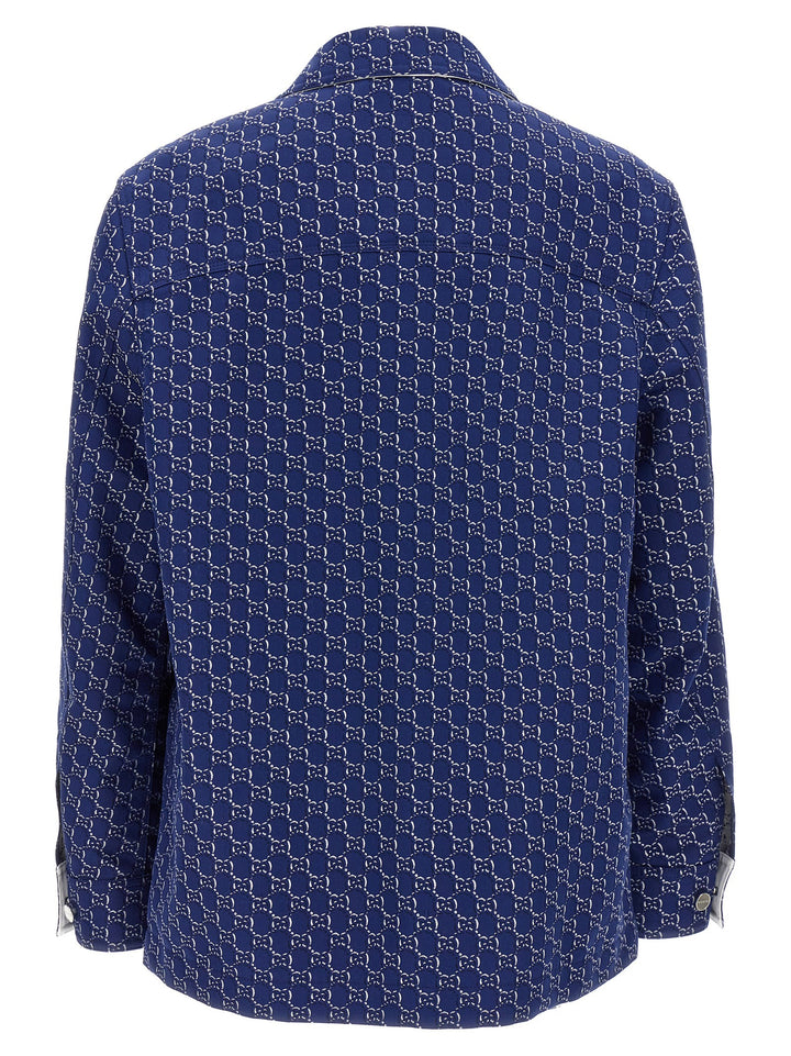 Gucci Gg Shadow Puffer Jackets - Blue | 5aa56fa6afc421edecaea23d436f379f8c29baea