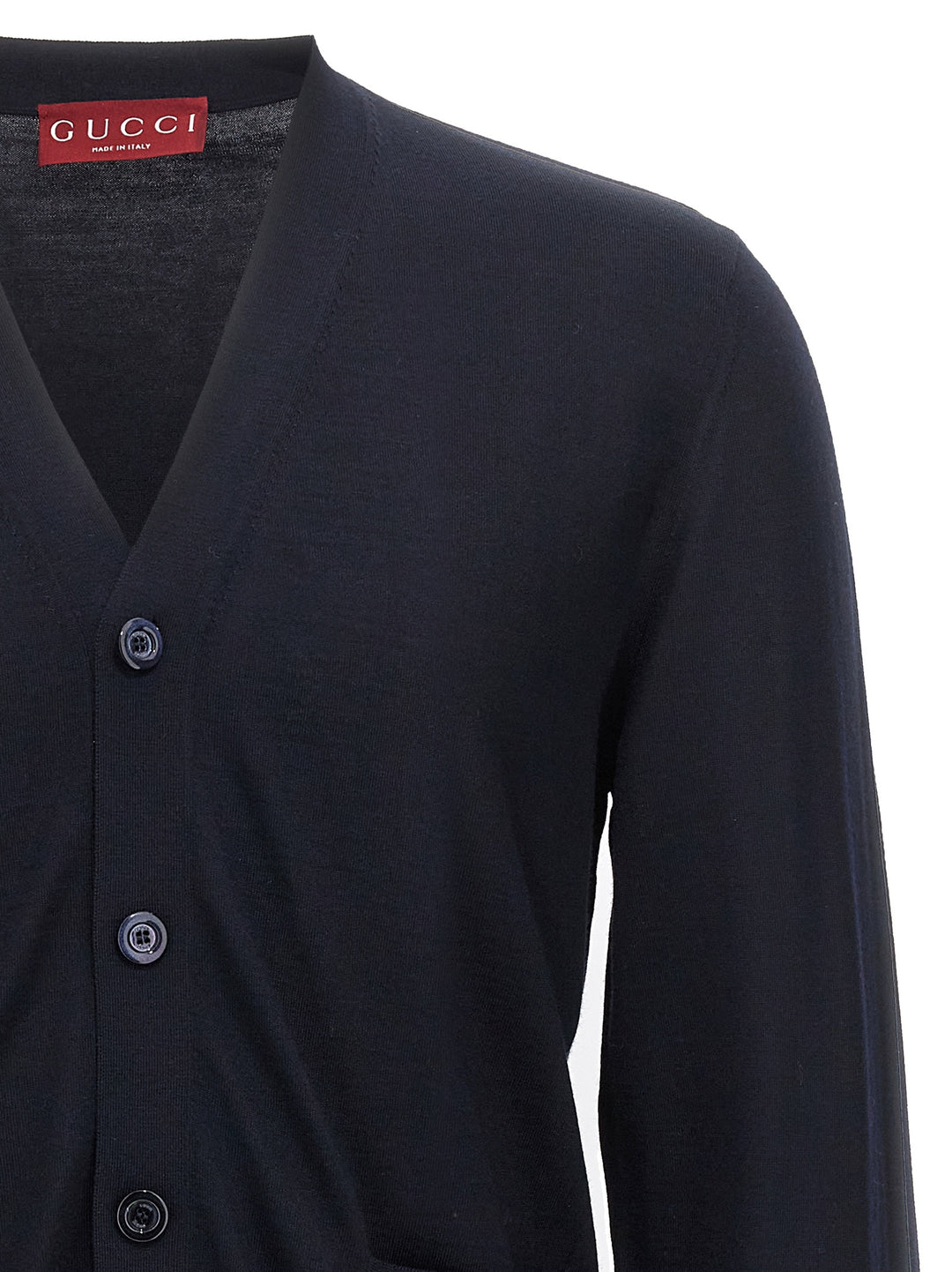 Gucci Web Ribbon Cardigan Sweaters and Cardigans - Blue | aec94900b0542edc7cbe94546d8a3554dd448aa7