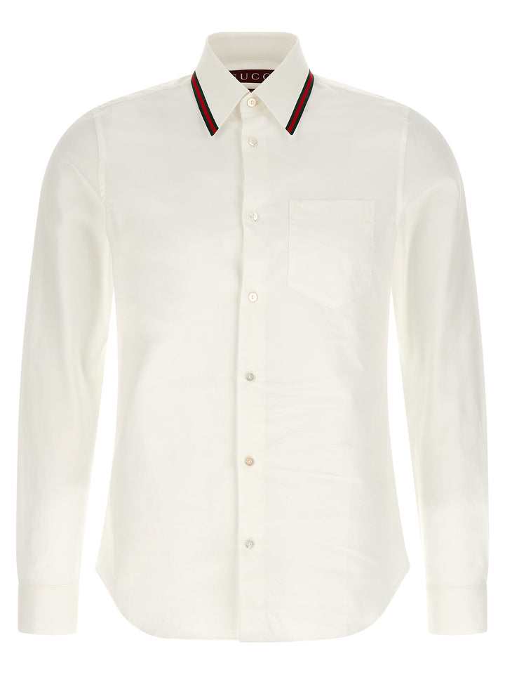 Gucci Nastro Web Shirt and Blouse - White | 02c41def5d44a50ecbff8dd1a413bad2e9643503