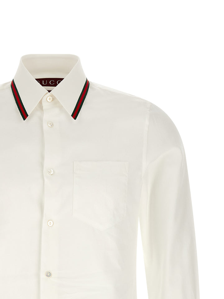 Gucci Nastro Web Shirt and Blouse - White | c2622e1bc16e7ff48fb4a234ce4a14ee64d52e8b
