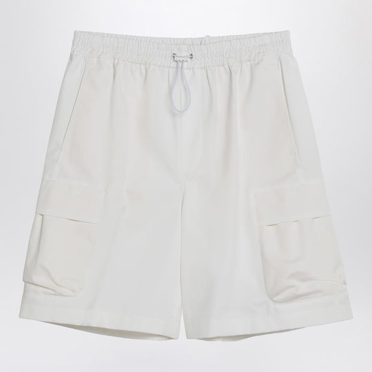 White Shorts In Cotton Poplin