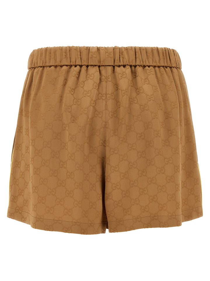 Gucci Satin Shorts Gg Bermuda and Short - Brown | 121e57b2119fb98ed6dcf4a9a7bfd1ffaf6d07fd
