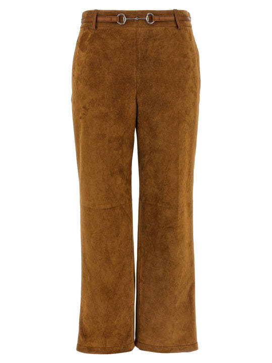 Suede Pants Brown