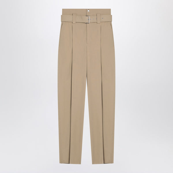Sand-Coloured Belted Trousers