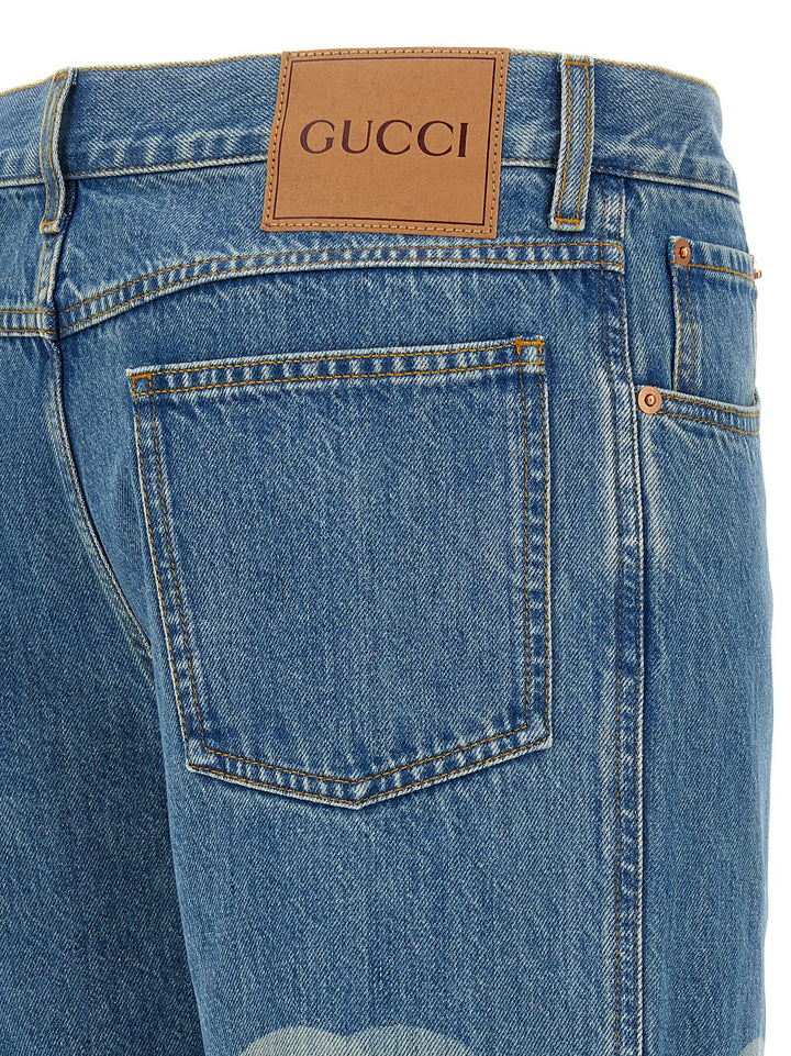 Gucci Double G Jeans - Blue | 538cd2ed5b97d8442fb343a8ca10696faee2b08c