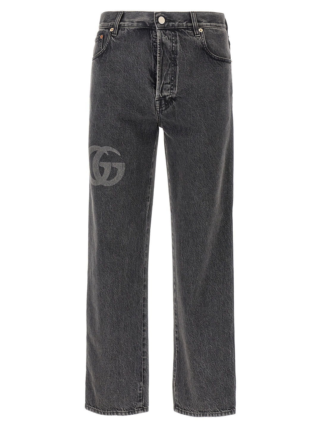 Gucci Lasered Double G Jeans - Gray | d777dc24320db6f815bf5ea947d9f884efe5edba