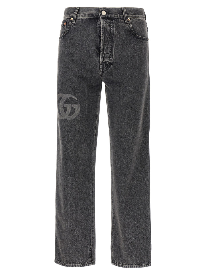 Gucci Lasered Double G Jeans - Gray | d777dc24320db6f815bf5ea947d9f884efe5edba