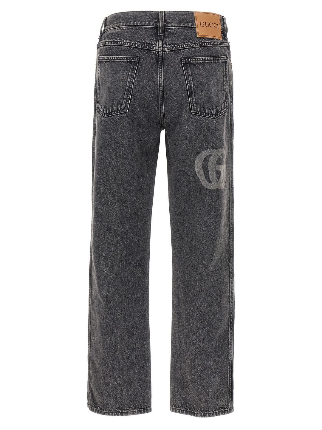 Gucci Lasered Double G Jeans - Gray | c2554cddb05f431ef994a77e8ad931f17466823f