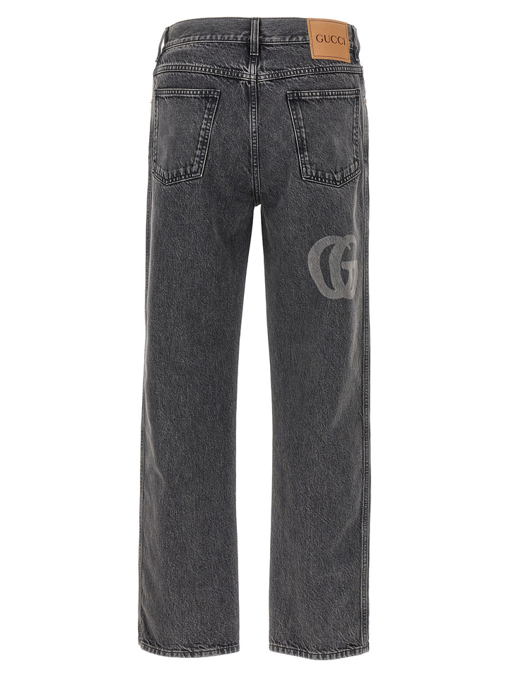 Gucci Lasered Double G Jeans - Gray | c2554cddb05f431ef994a77e8ad931f17466823f