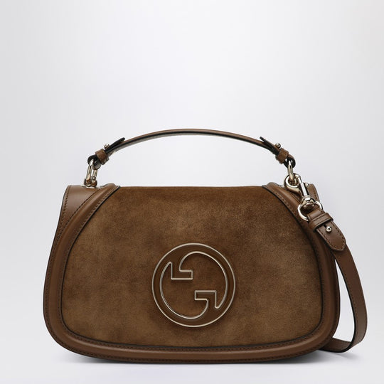 Mini Blondie Brown Shoulder Bag In Suede