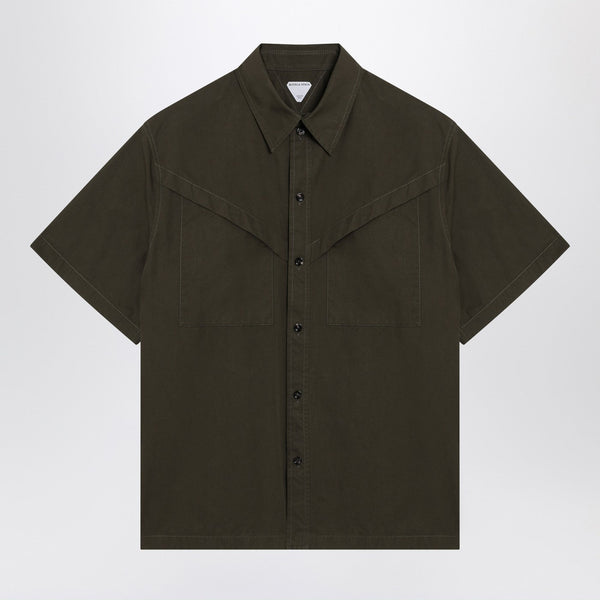 Khaki Green Shirt In Cotton