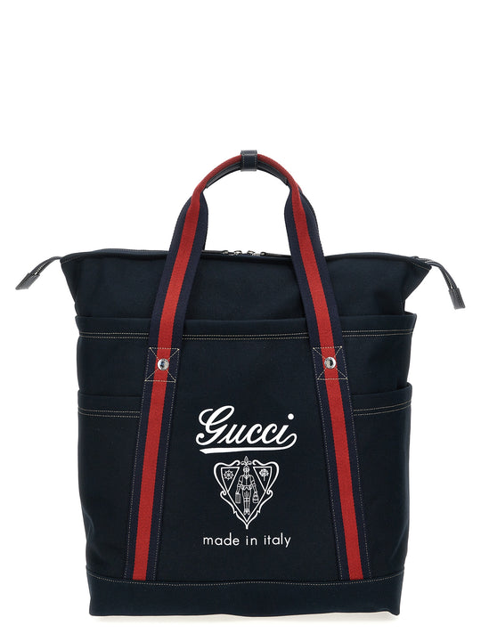 Large Coat Of Arms Shopping Tote Bag Blue