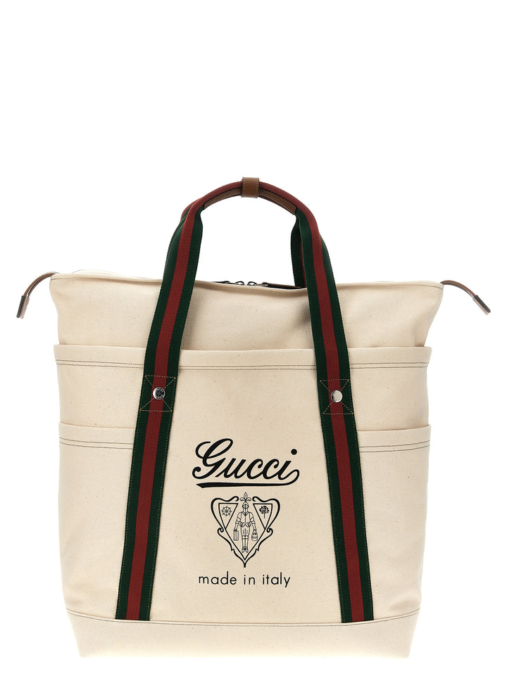 Gucci Large Coat Of Arms Shopping Tote Bag - White | b1b7af2772b2908cb6ba0dc0adf852cc5f4c2b00