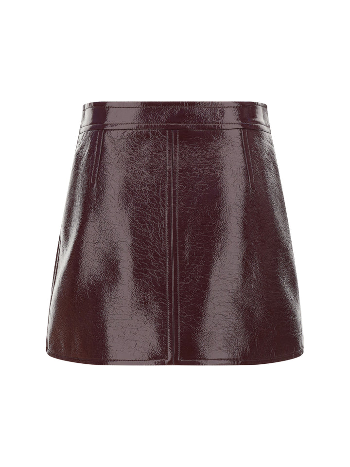 REEDITION VINYL MINI SKIRT