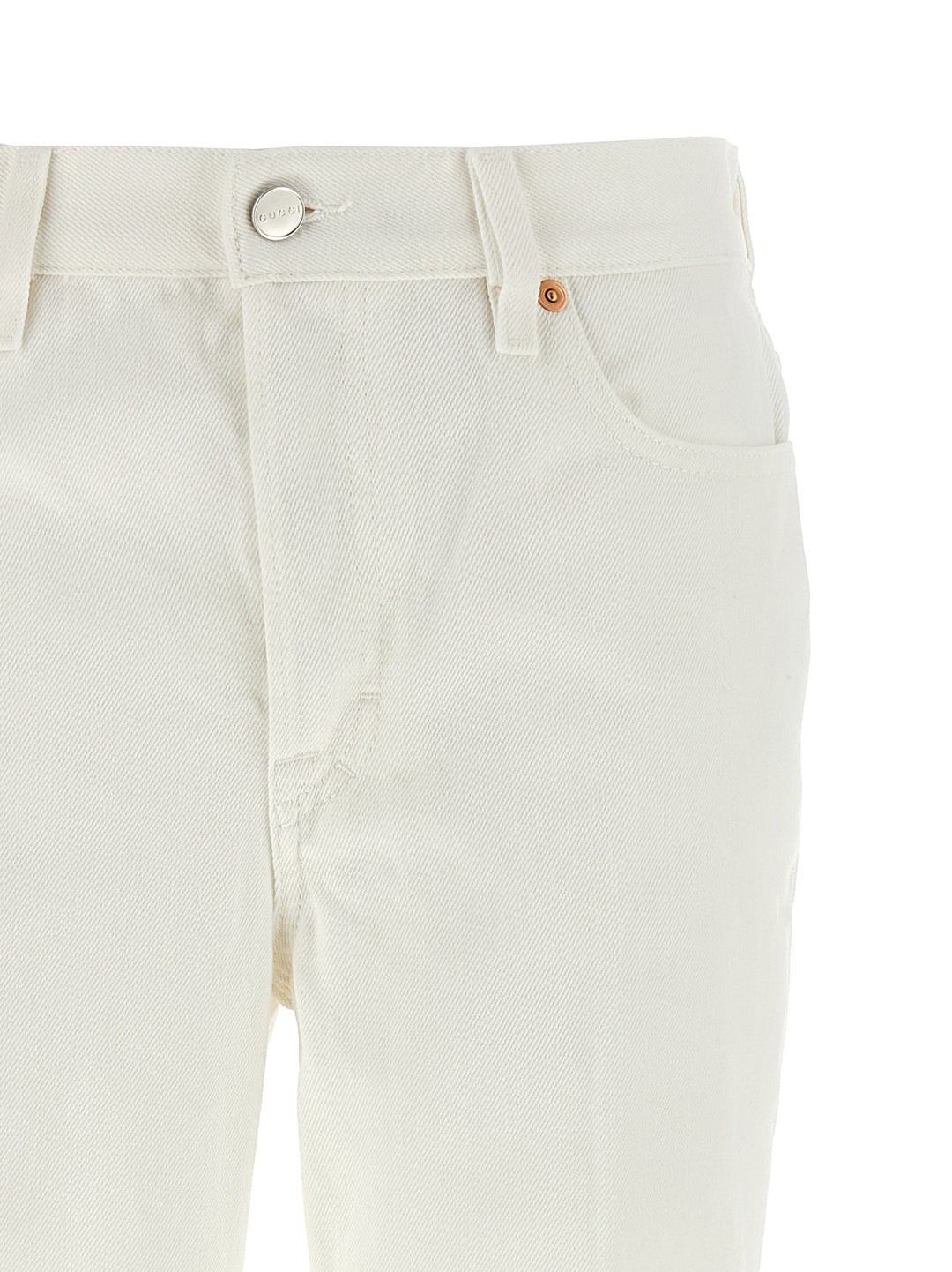 Gucci Cropped Jeans - White | 862a0166e3dcbe05c23d70697cfb34a576bfc810