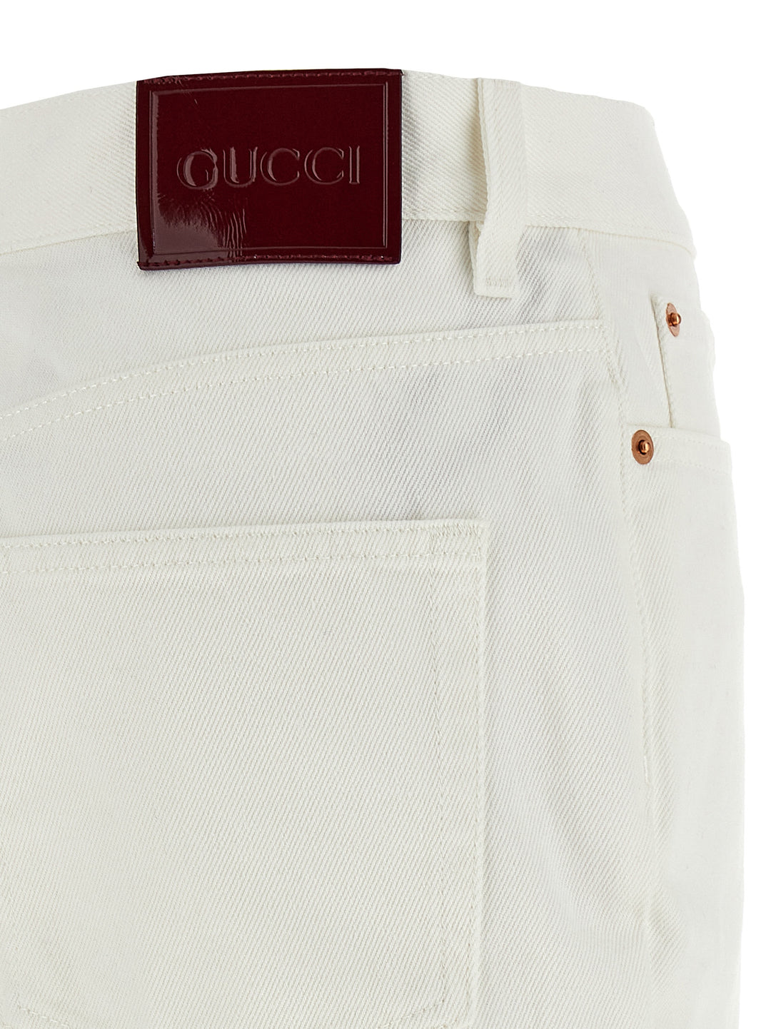 Gucci Cropped Jeans - White | b72ff6aea2cd0087a0c8046b5260f67c028d68d8
