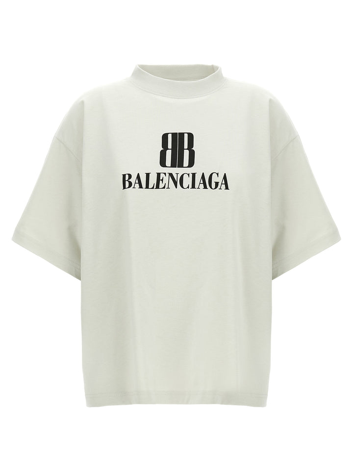 Balenciaga Cropped Logo T-shirt - Gray | 9c20233a2a525e507c00f4e9596ed7c754827620