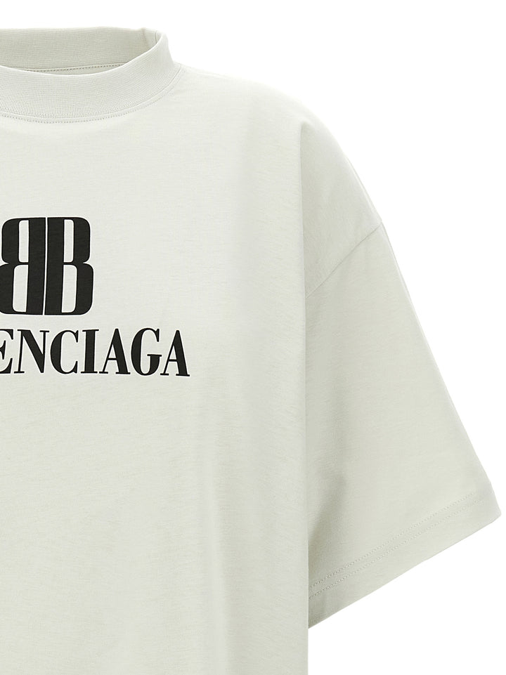 Balenciaga Cropped Logo T-shirt - Gray | 1e23a99203db2ae33c1f67c530af8bd4971e3f87