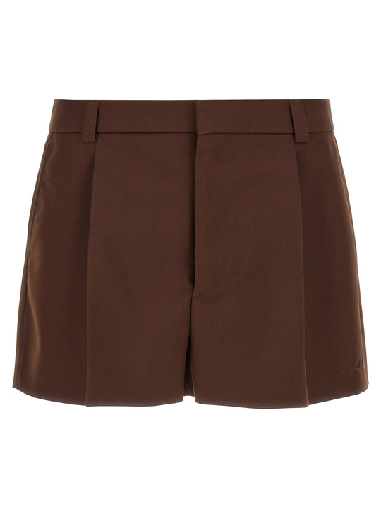 Wool Shorts Bermuda And Short Brown