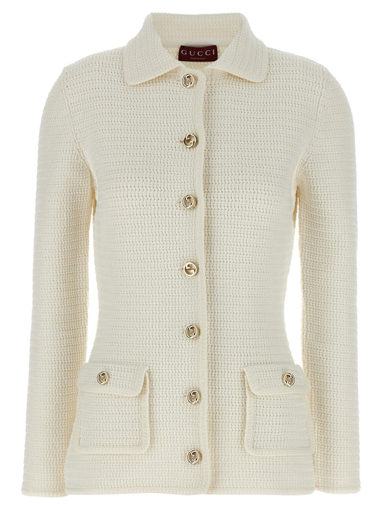 Cotton Cardigan Sweaters And Cardigans White