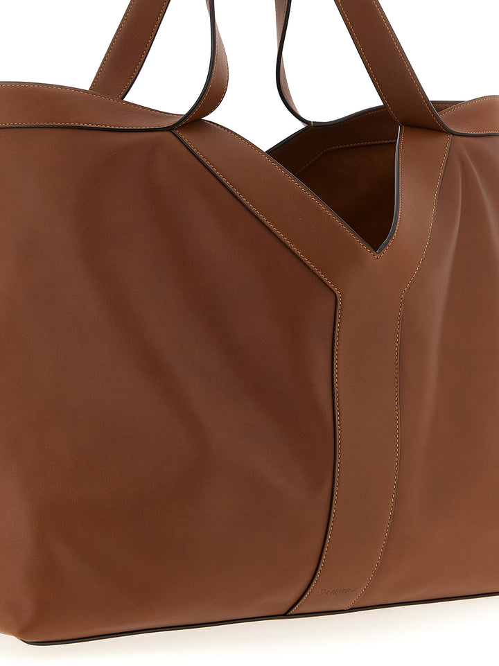 Saint Laurent Y Tote Bag - Brown | 8bd91ede4e2bd1e0639f51fb068ab741f94d829a