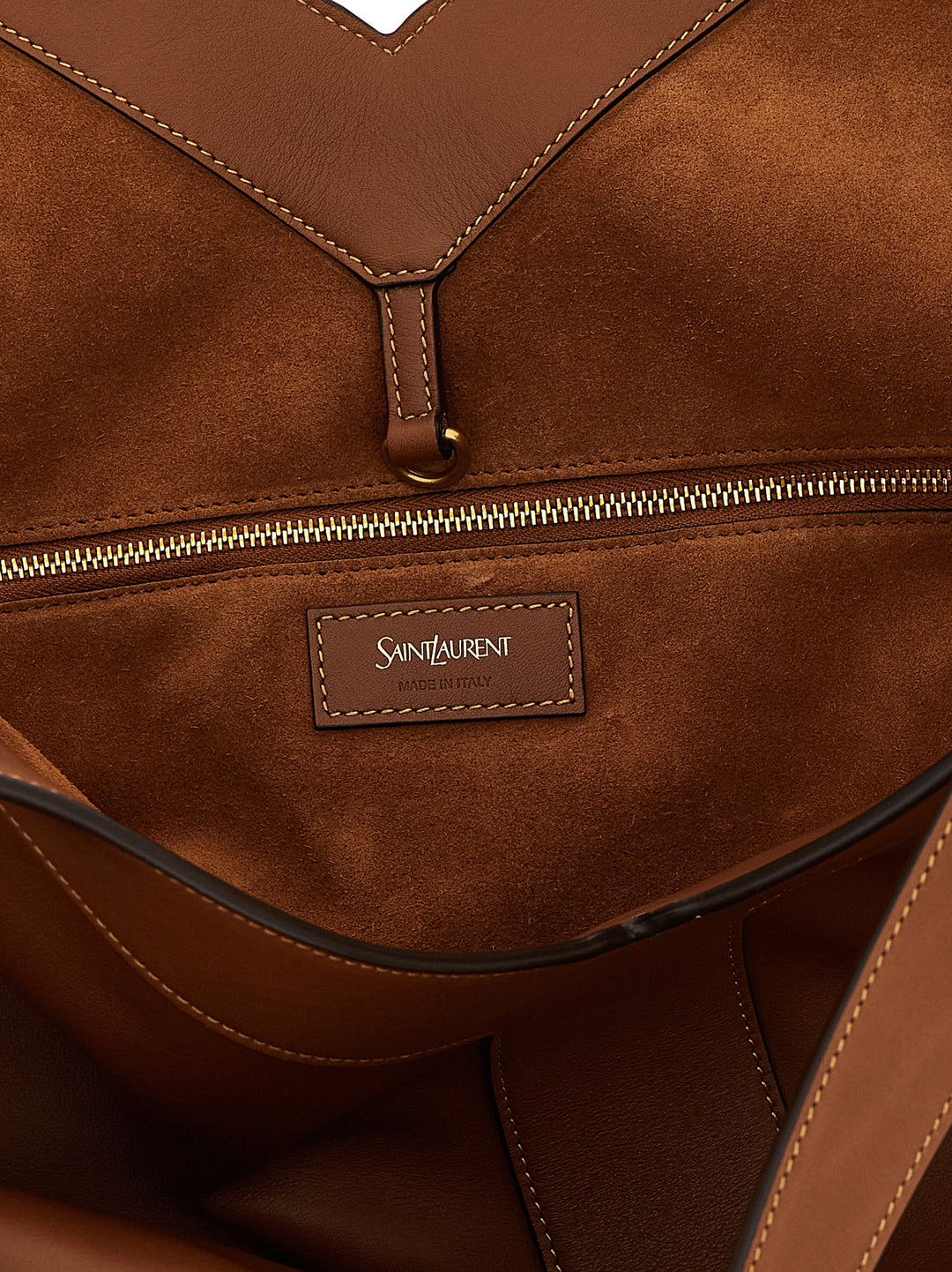 Saint Laurent Y Tote Bag - Brown | 818208f4cd63ca255649e4bc45f6d8a45ce83541