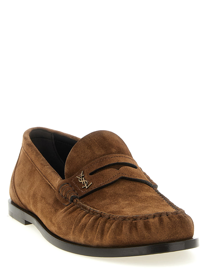 Saint Laurent Laurent Loafers - Brown | eca51ce656ba9e7f8f4b212e36065557e588381d
