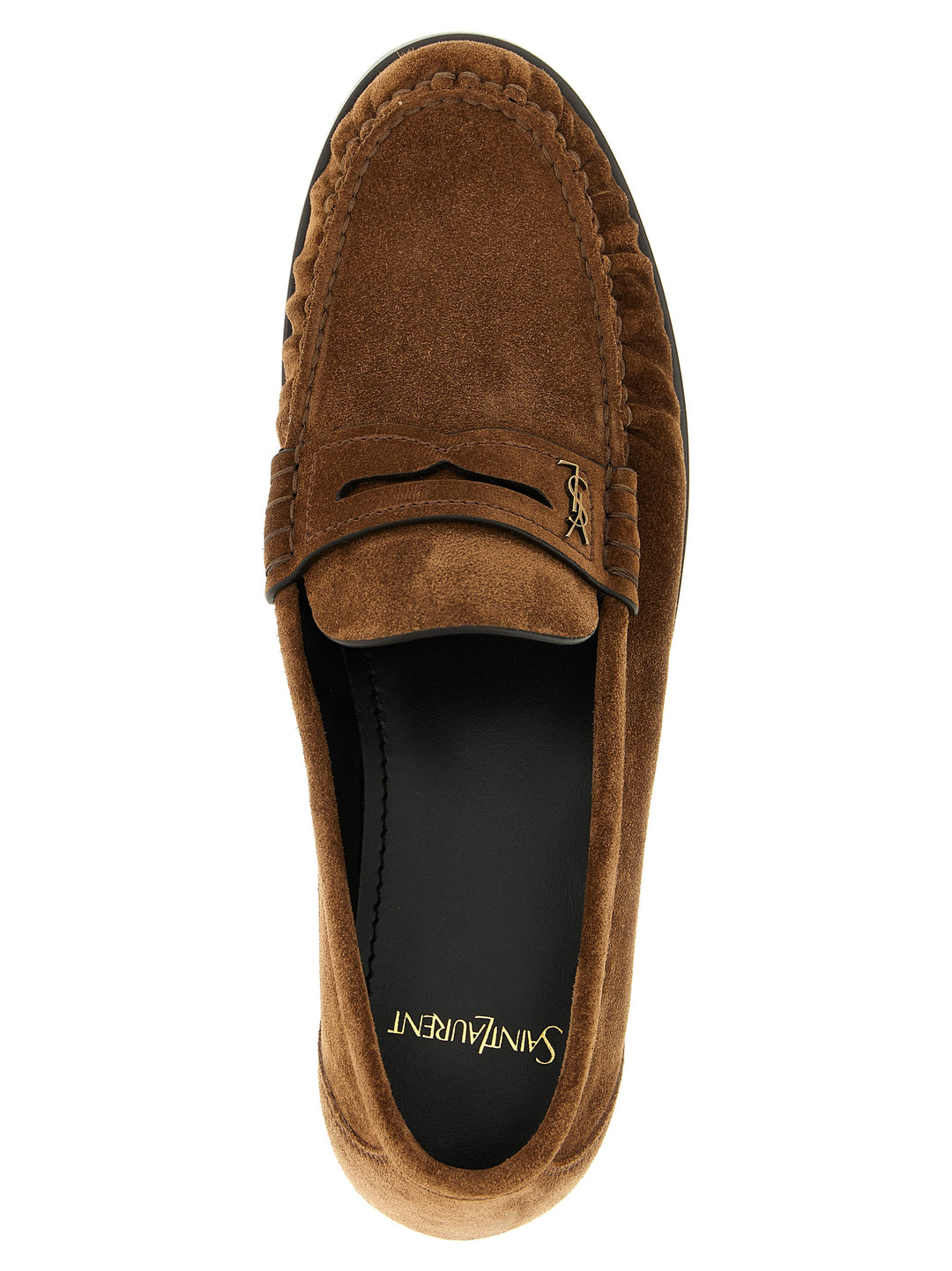 Saint Laurent Laurent Loafers - Brown | f2aaeb08bfd61fc739e83ed72f829707754e0da1