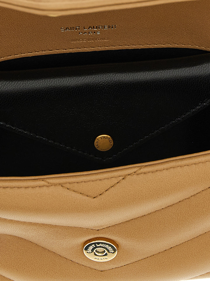 Saint Laurent Loulou Crossbody Bags - Beige | 0099651a9738aa135437140f8cd3082827cf59a4