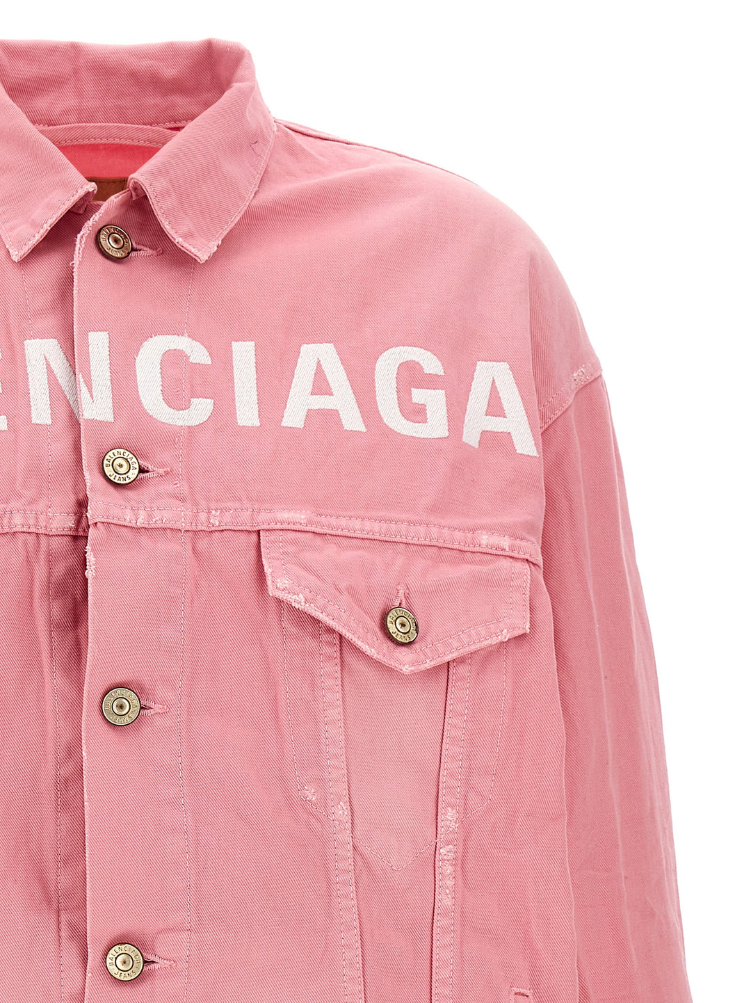 Logo Embroidery Jacket Casual Jackets, Parka Pink