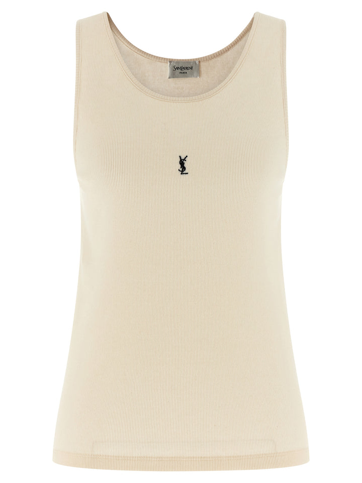 Saint Laurent Cassandre Tops - Beige | f7f104ca53107c627ac224dac78dabbb10bee081