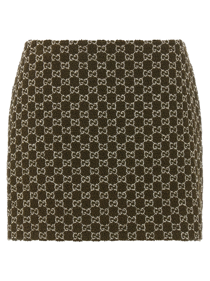 Gucci Gg Bouclé Skirt Skirts - Green | 84cc358672ed6fa671abec78aa555d21c4b71eda