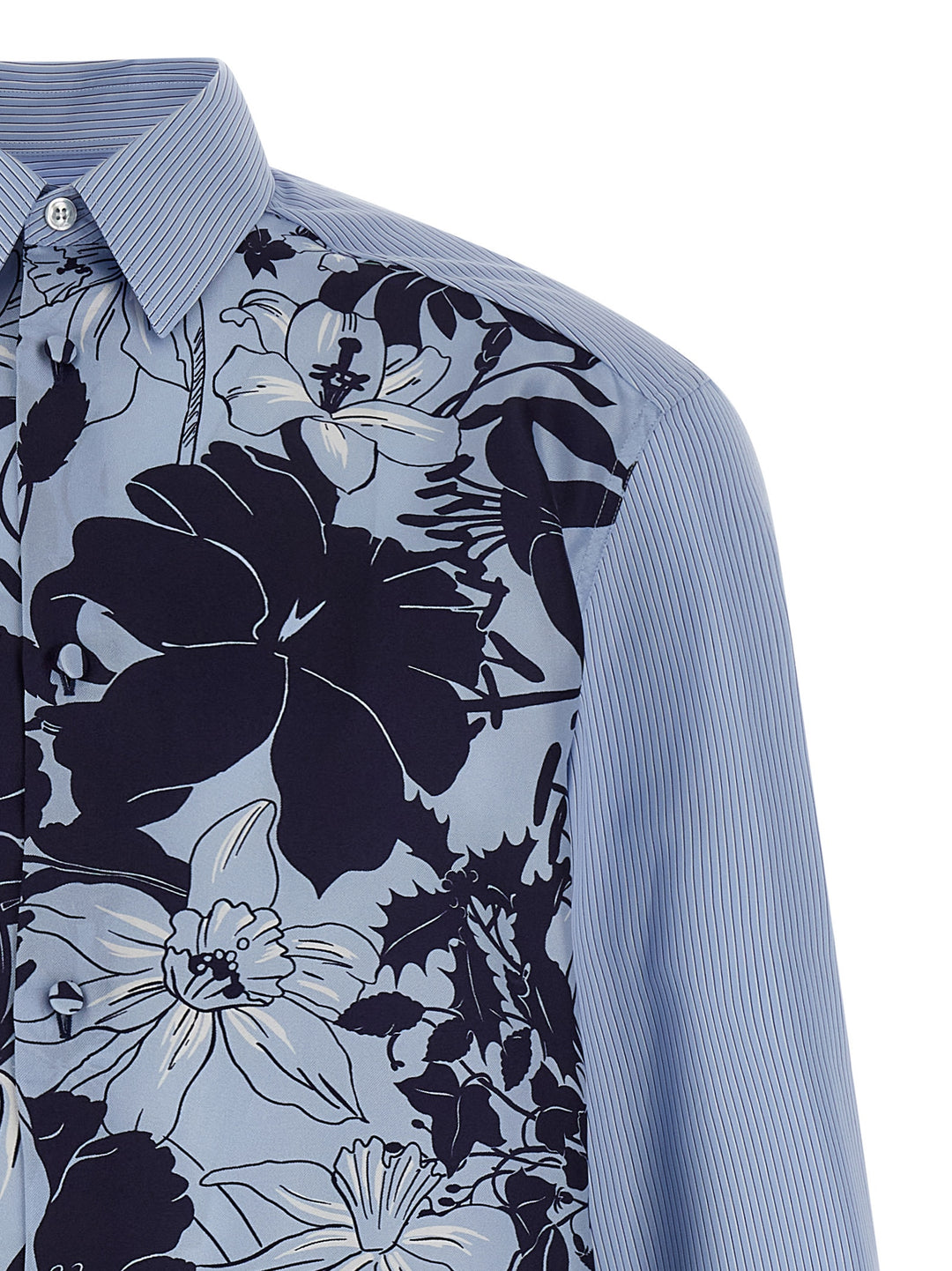 Gucci Floral Silk Shirt Shirt and Blouse - Light Blue | 246b78e79578df7191c88ea95fa6e73932527e6c