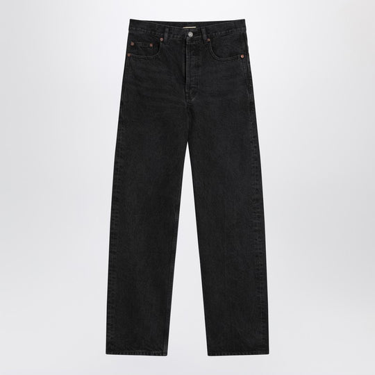 Black Carrot-Fit Jeans With A Washed Effect