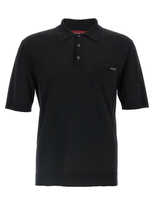 Intarsio Gucci Polo Black