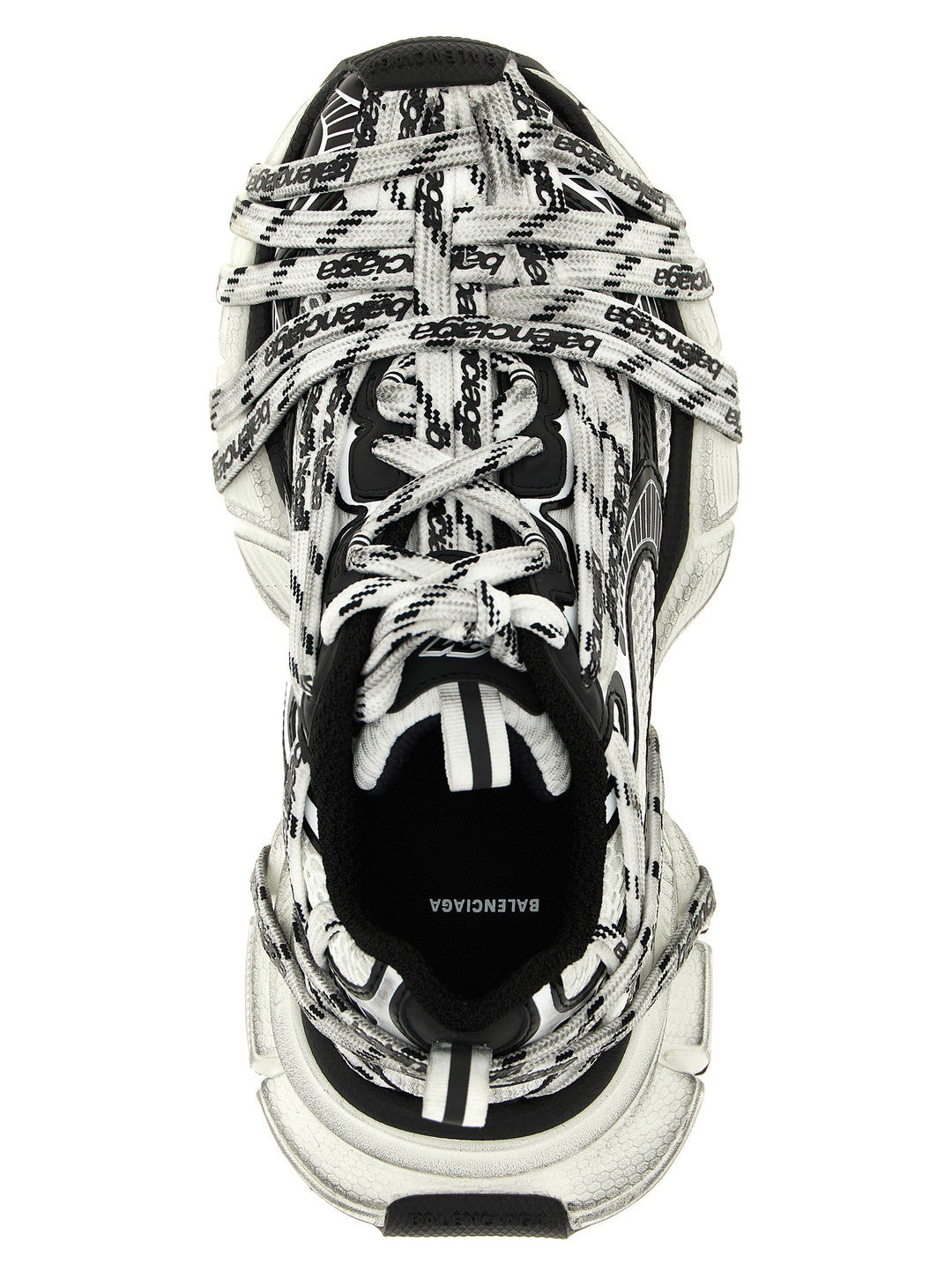 Balenciaga 3xl Extreme Laces Sneakers - White/Black | 2b2b08460f0f4da63b4d6bbac90297e2e7a9b338