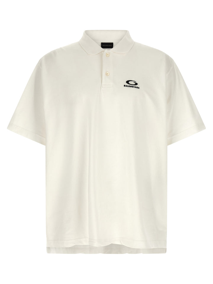 Balenciaga Laurel Classic Polo - White | ef8419c1ea2461ae5cdce68cec24dfe60438455a