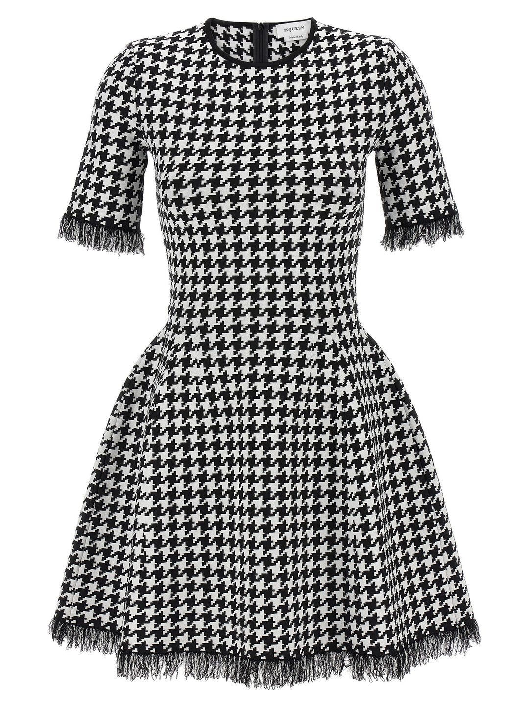 Mcqueen Houndstooth Dress Dresses - White/Black | f3f63a9f443d06671483d6e56d8bd925a0a698c7