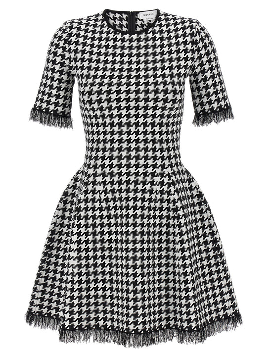 Houndstooth Dress Dresses White/Black